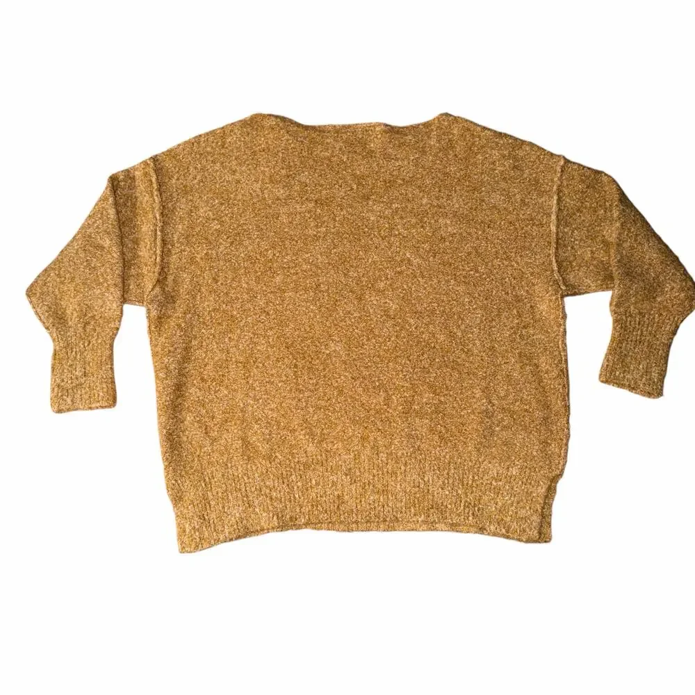 Free People Moira Slouchy Tunic Sweater Honey Marled Knit Small